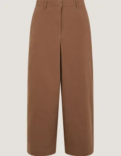 Luna Cropped Wide Leg Trousers Camel