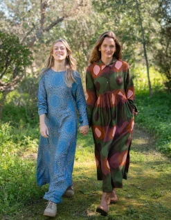Lyrical Sisters Bandana Print Maxi Dress Blue