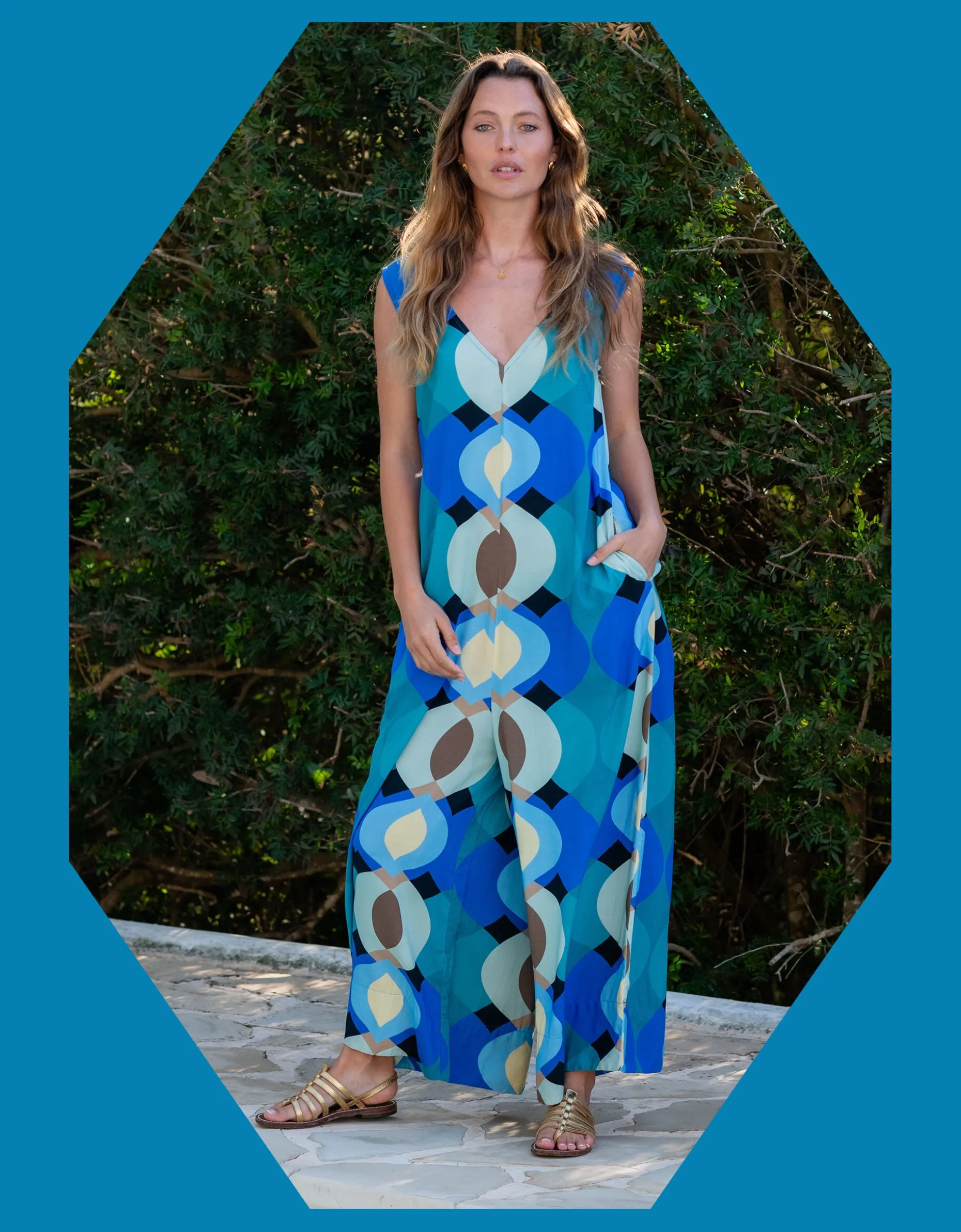 Lyrical Sisters Desert Bubble Jumpsuit Blue