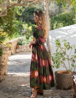 Lyrical Sisters Lola Bubble Print Maxi Dress Multi