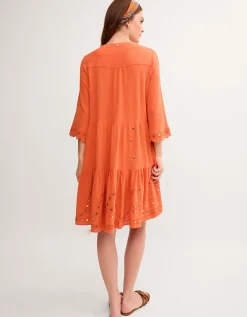 Maddie Mirror Midi Kaftan Orange