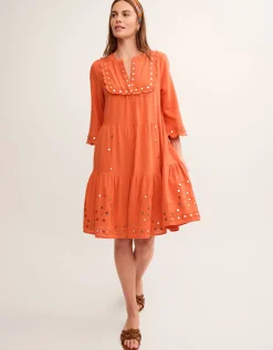 Maddie Mirror Midi Kaftan Orange