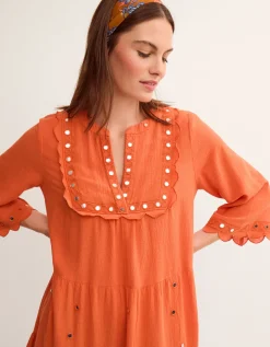 Maddie Mirror Midi Kaftan Orange