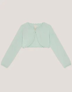 Maeve Bow Button Cardigan Green
