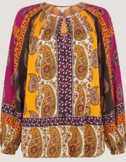 Magdalena Paisley Print Blouse Pink