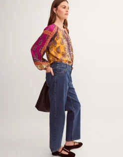 Magdalena Paisley Print Blouse Pink