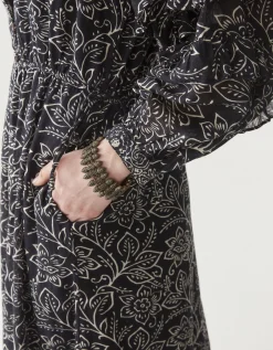 Maison Hotel Carmencita Ruffle Midi dress Black