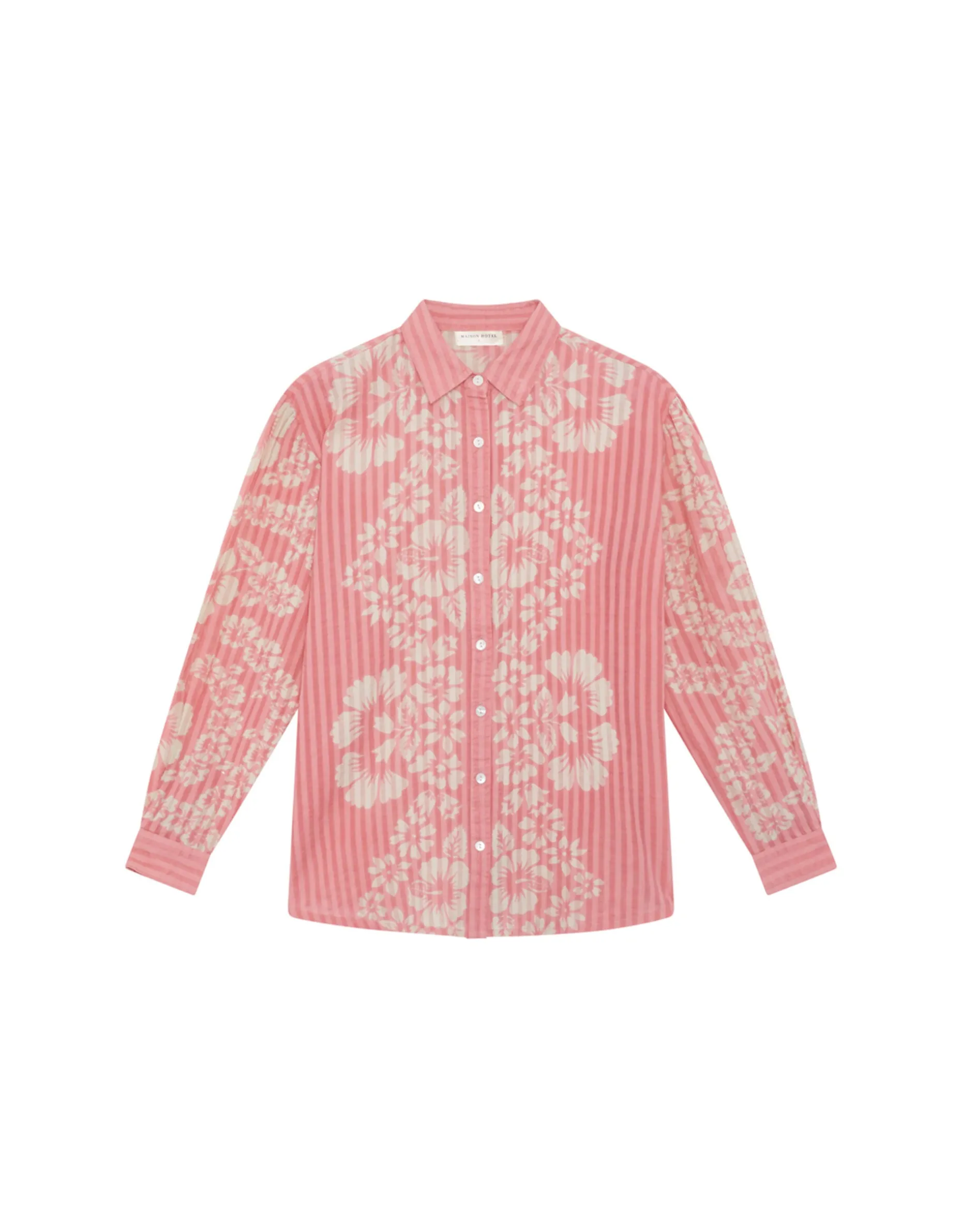 Maison Hotel Rusty Hawaiian Floral Shirt Pink