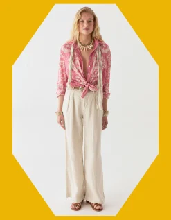 Maison Hotel Rusty Hawaiian Floral Shirt Pink