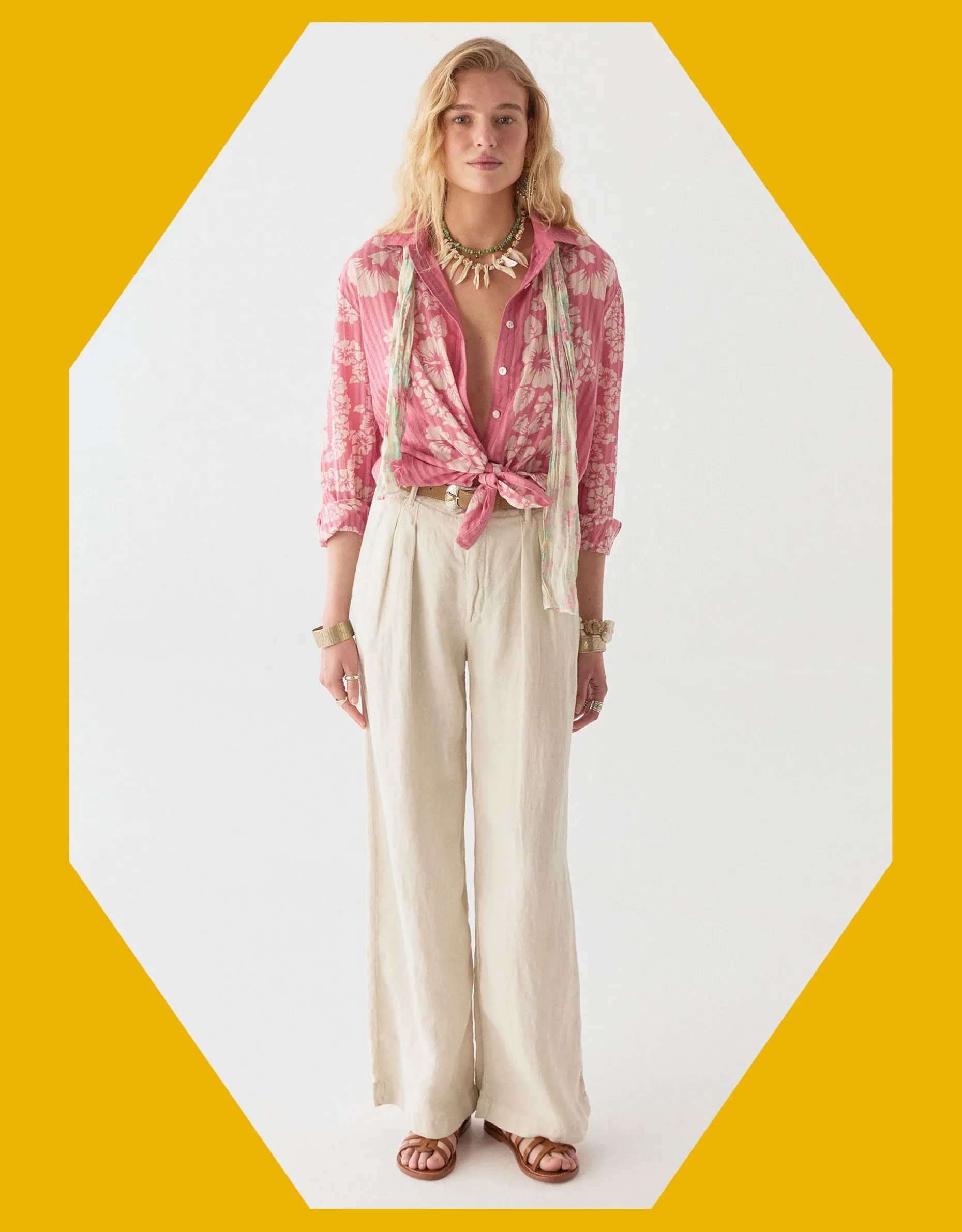 Maison Hotel Rusty Hawaiian Floral Shirt Pink