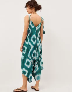 Malia Artisanal Print Culotte Jumpsuit Teal