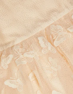 Mapel Butterfly Tulle Dress Natural