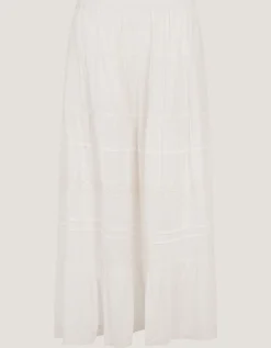 Maria Tiered Maxi Skirt White
