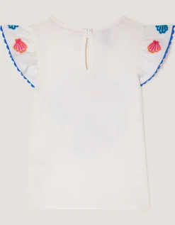 Mermaid Beaded T-Shirt Ivory