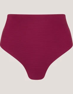 Mia High Waist Bikini Bottom Red