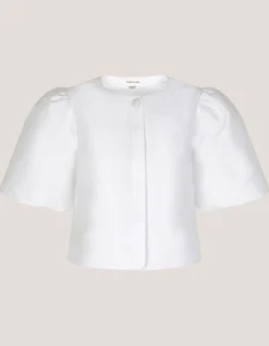 Mia Puff Sleeve Wedding Jacket Ivory