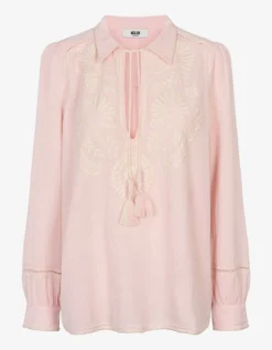 Moliin Vaeda Embroidered Cotton Shirt Pink