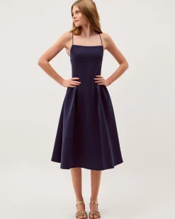 Molly Drop Waist Prom Dress Blue