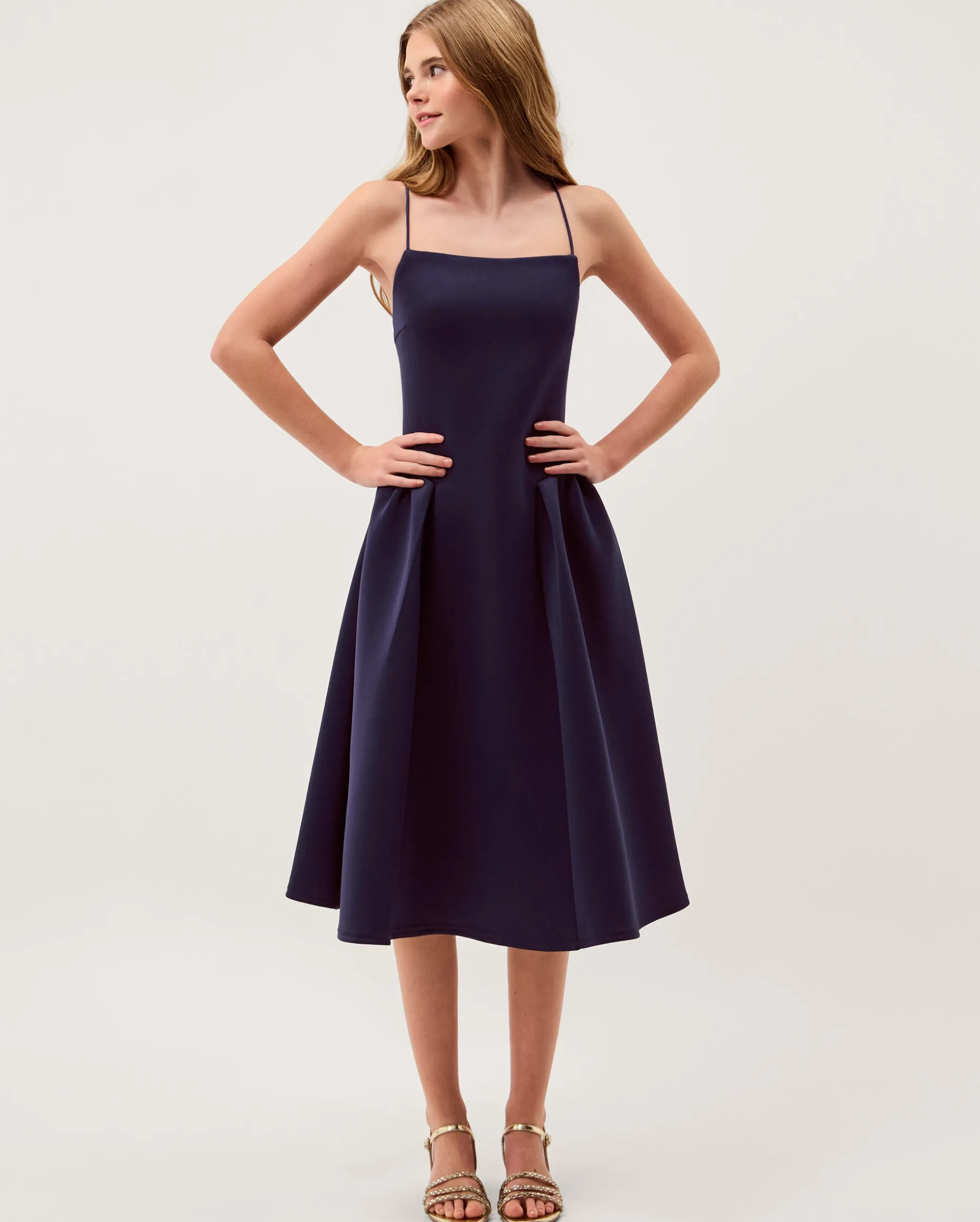 Molly Drop Waist Prom Dress Blue