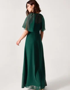 Mona Angel Sleeve Maxi Dress Green