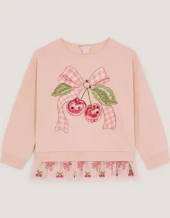Mon Cheri Peplum Sweatshirt Pink