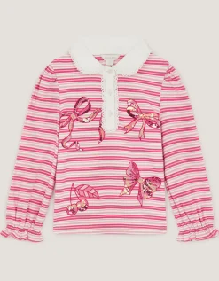 Mon Cheri Stripe Top Pink