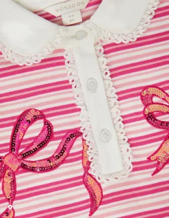 Mon Cheri Stripe Top Pink