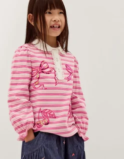 Mon Cheri Stripe Top Pink