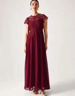 Monica Lace Bridesmaid Dress Red