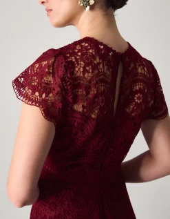 Monica Lace Bridesmaid Dress Red