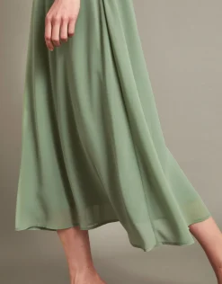 Monica Lace Midi Bridesmaid Dress Green