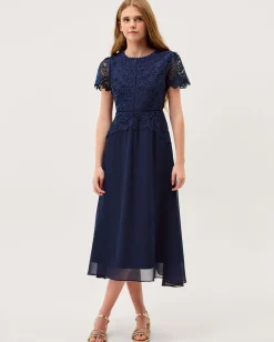 Monica Lace Prom Dress Blue