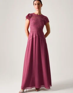 Monike Short Sleeve Lace Bridesmaid Dress