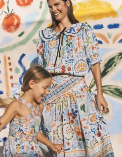 Monsoon x Charlie Taylor Printed Blouse White
