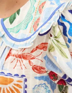 Monsoon x Charlie Taylor Printed Blouse White