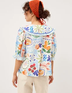 Monsoon x Charlie Taylor Printed Blouse White
