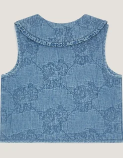 Monsoon x My Little Pony Chambray Quilted Waistcoat Blue