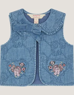 Monsoon x My Little Pony Chambray Quilted Waistcoat Blue