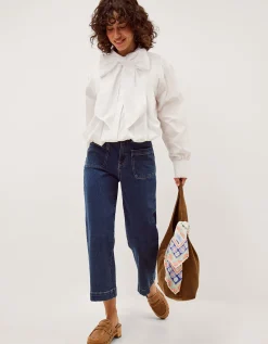 Nicole Detachable Bow Shirt White