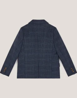 Oliver Check Pocket Detail Blazer Blue