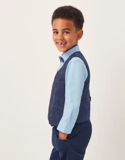 Oliver 3-Piece Check Suit Blue