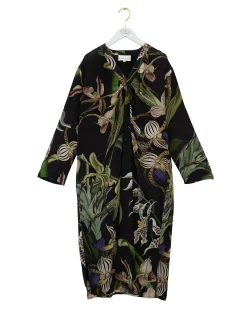 One Hundred Stars Orchid Crepe Midi Dress Black