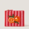 Orange Beaded Pouch