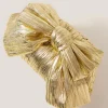 Oversized Bow Metallic Bag