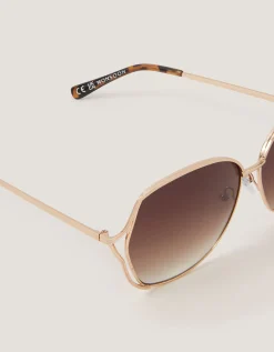 Oversized Metal Sunglasses