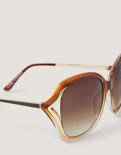 Oversized Ombré Wrap Sunglasses