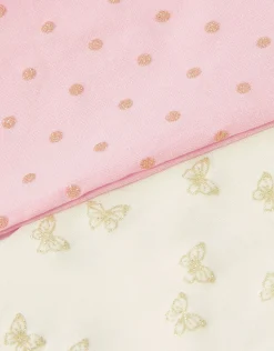 2-Pack Baby Glittery Print Tights Multi