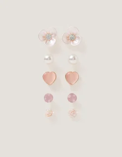 5-Pack Bridesmaid Stud Earrings