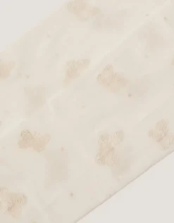 2-Pack 20 Denier Polka Dot Butterfly Tights White