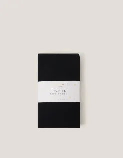 2-Pack 40 Denier Tights Black